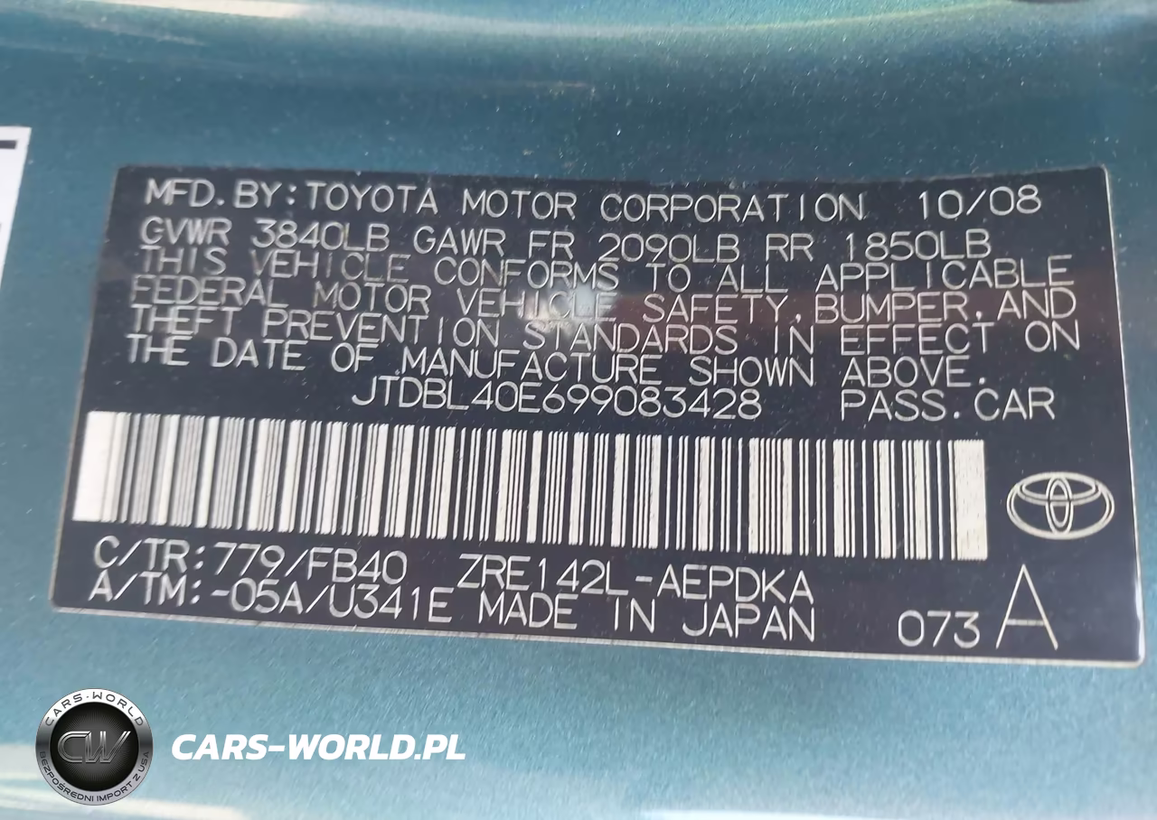 2009 Toyota Corolla Le VIN:JTDBL40E699083428 - 9