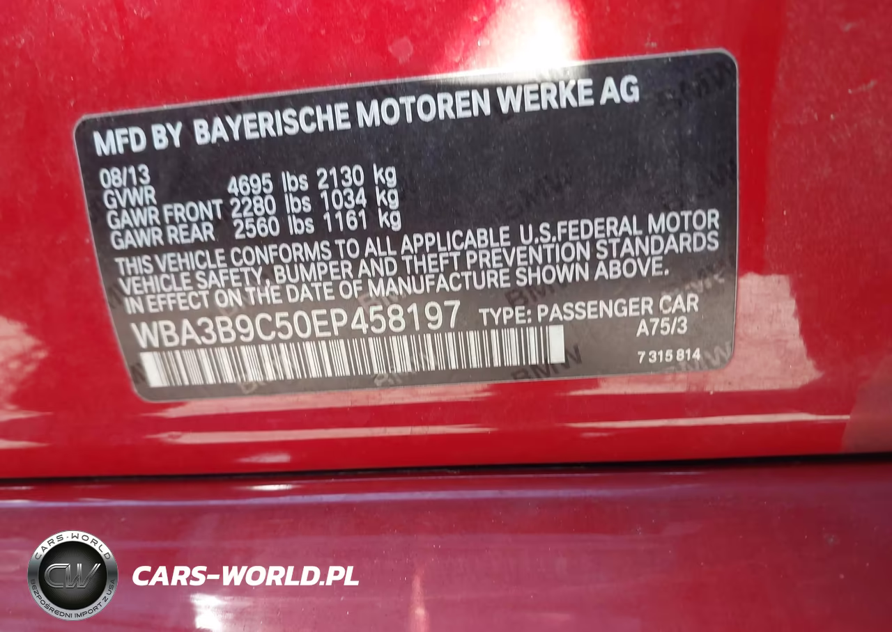 2014 BMW 335I xDrive VIN:WBA3B9C50EP458197 - 9