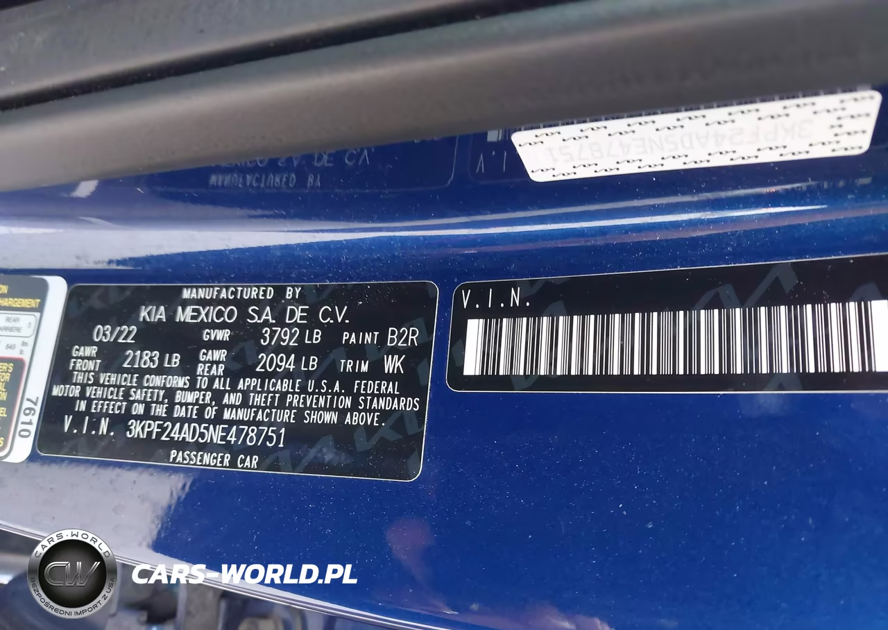 2022 Kia Forte Lxs VIN:3KPF24AD5NE478751 - 9