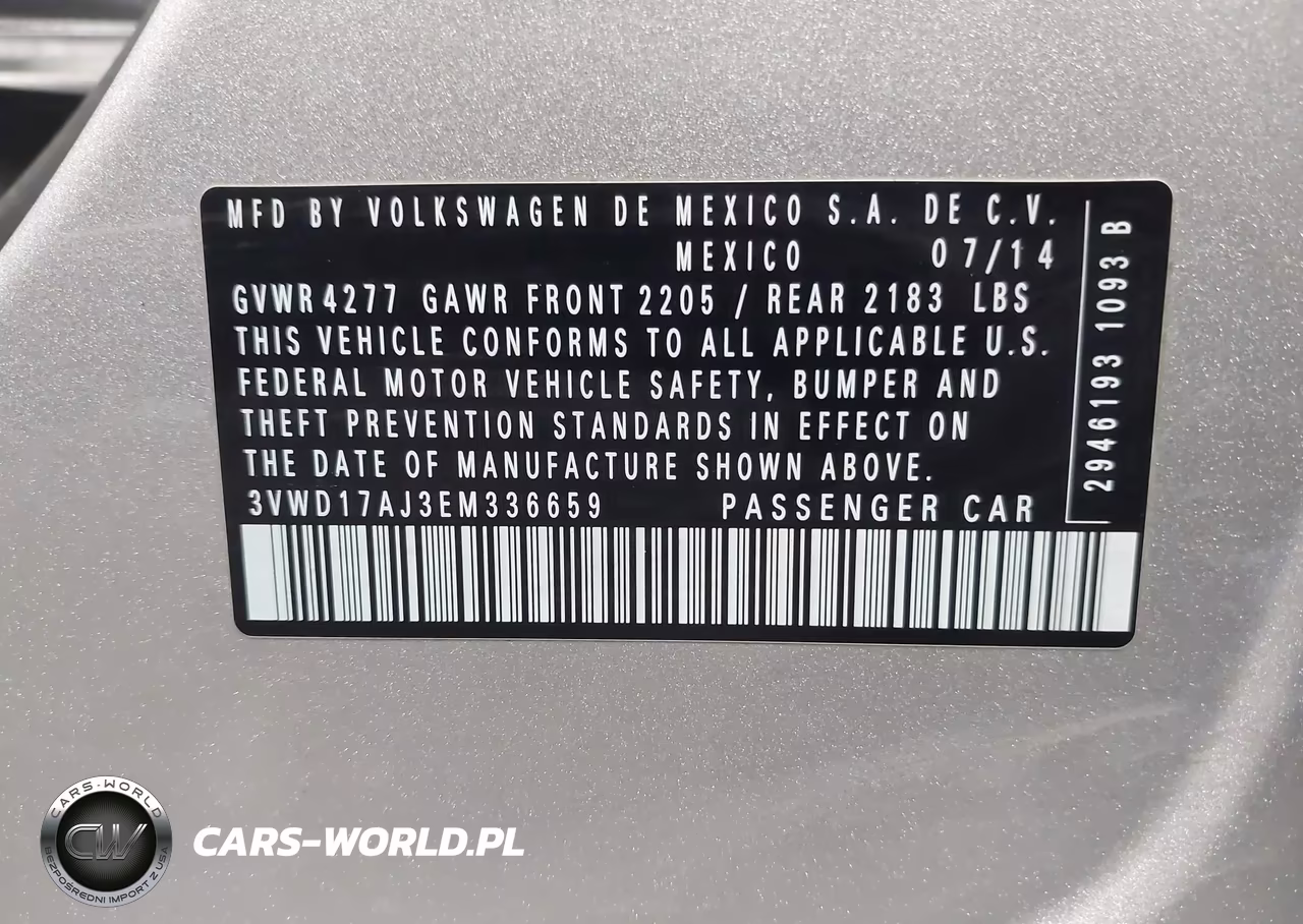 2014 Volkswagen Jetta Se VIN:3VWD17AJ3EM336659 - 9