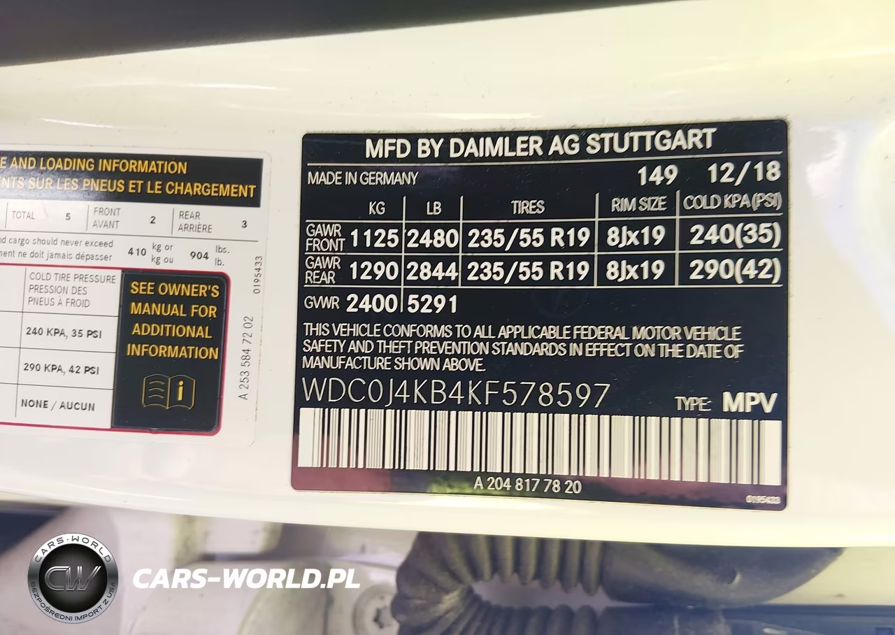 2019 Mercedes-Benz Glc 300 Coupe 4Matic VIN:WDC0J4KB4KF578597 - 9