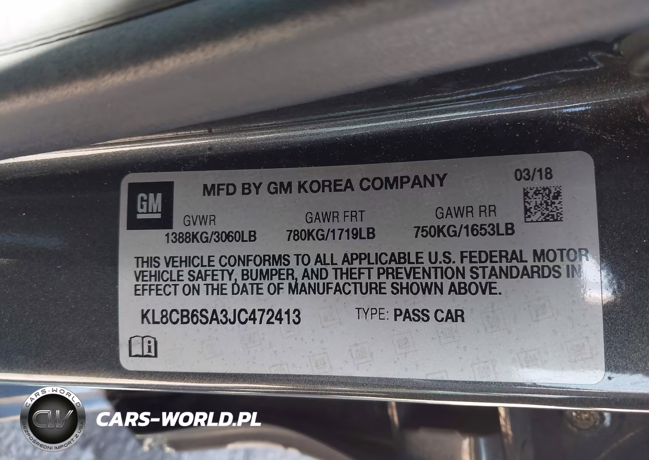 2018 Chevrolet Spark Ls Cvt VIN:KL8CB6SA3JC472413 - 9