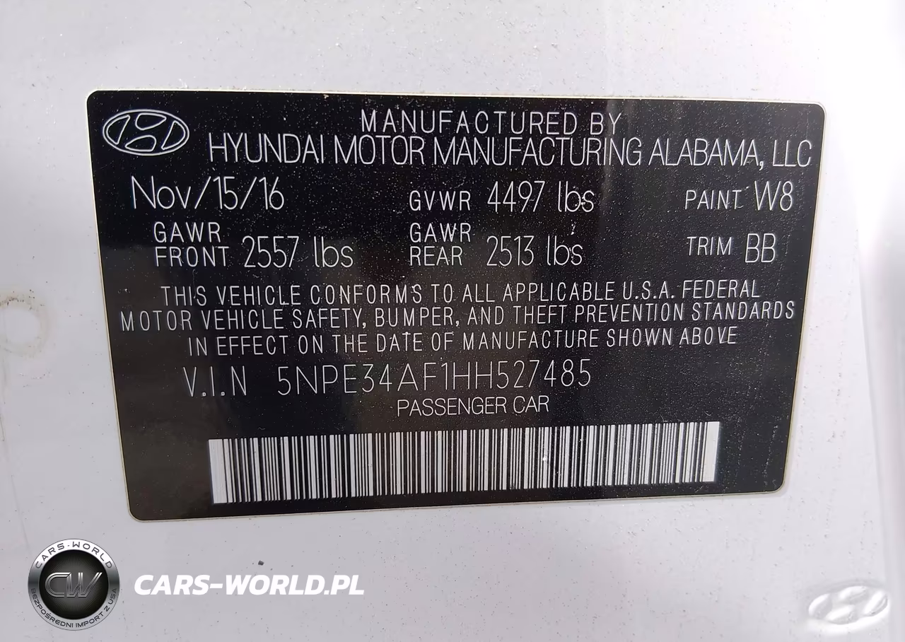 2017 Hyundai Sonata Sport VIN:5NPE34AF1HH527485 - 9