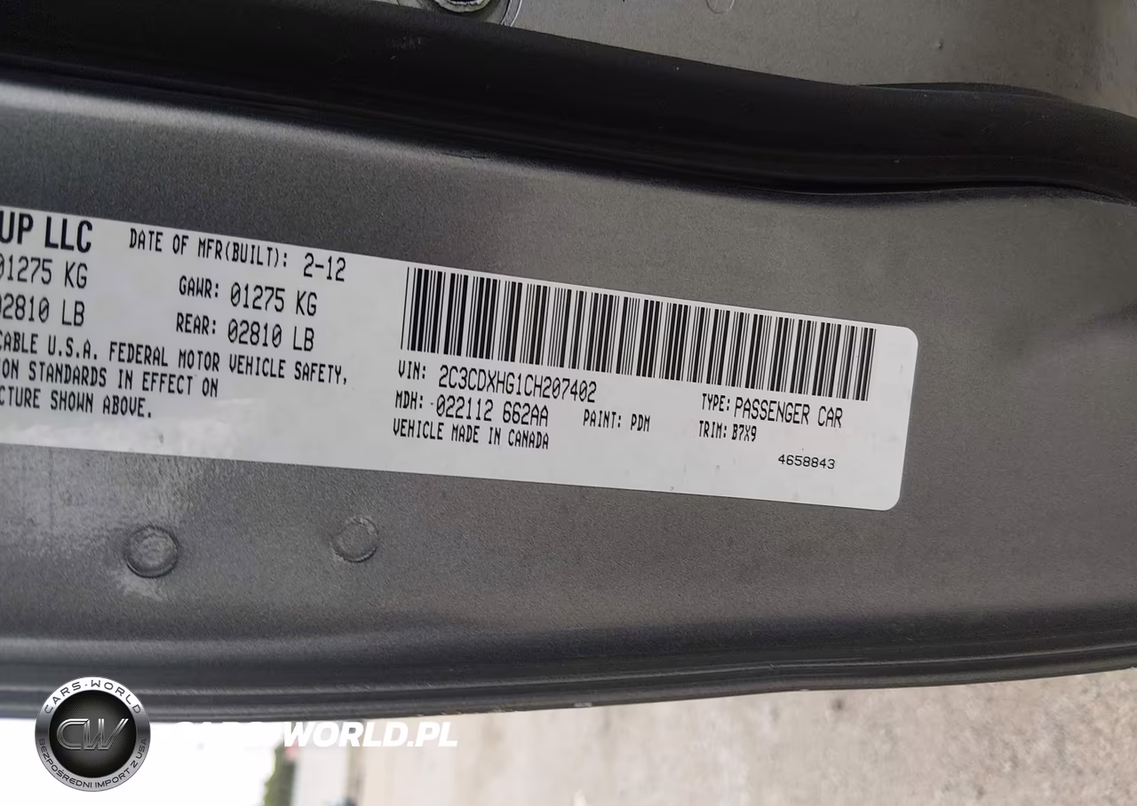 2012 Dodge Charger Sxt VIN:2C3CDXHG1CH207402 - 9