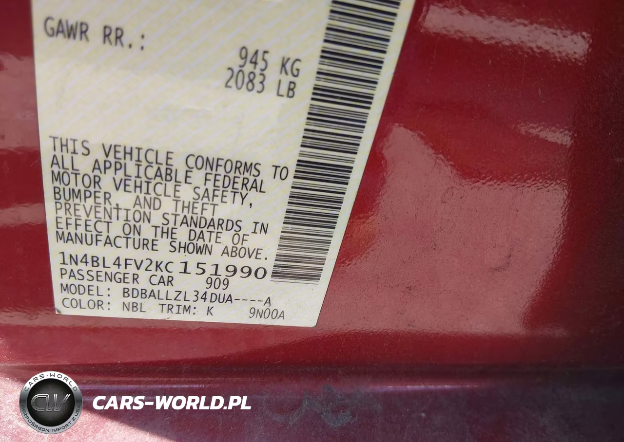 2019 Nissan Altima 2.5 Platinum VIN:1N4BL4FV2KC151990 - 9