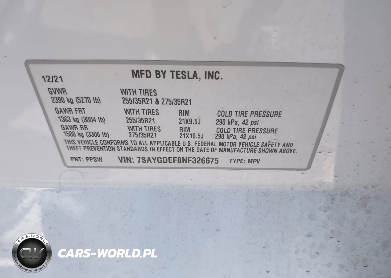 2022 Tesla Model Y Performance Dual Motor All-Wheel Drive VIN:7SAYGDEF8NF326675 - 9