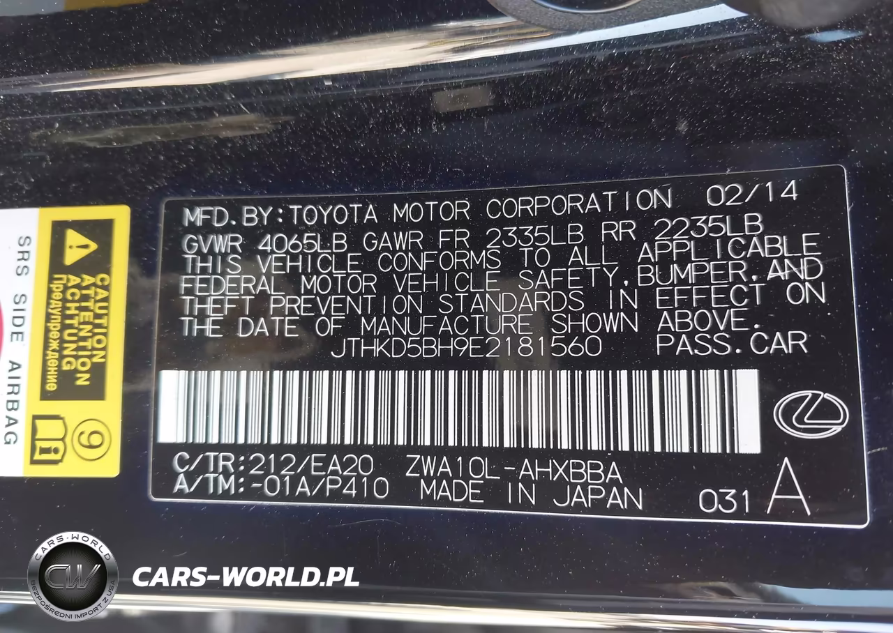 2014 Lexus Ct 200H VIN:JTHKD5BH9E2181560 - 9