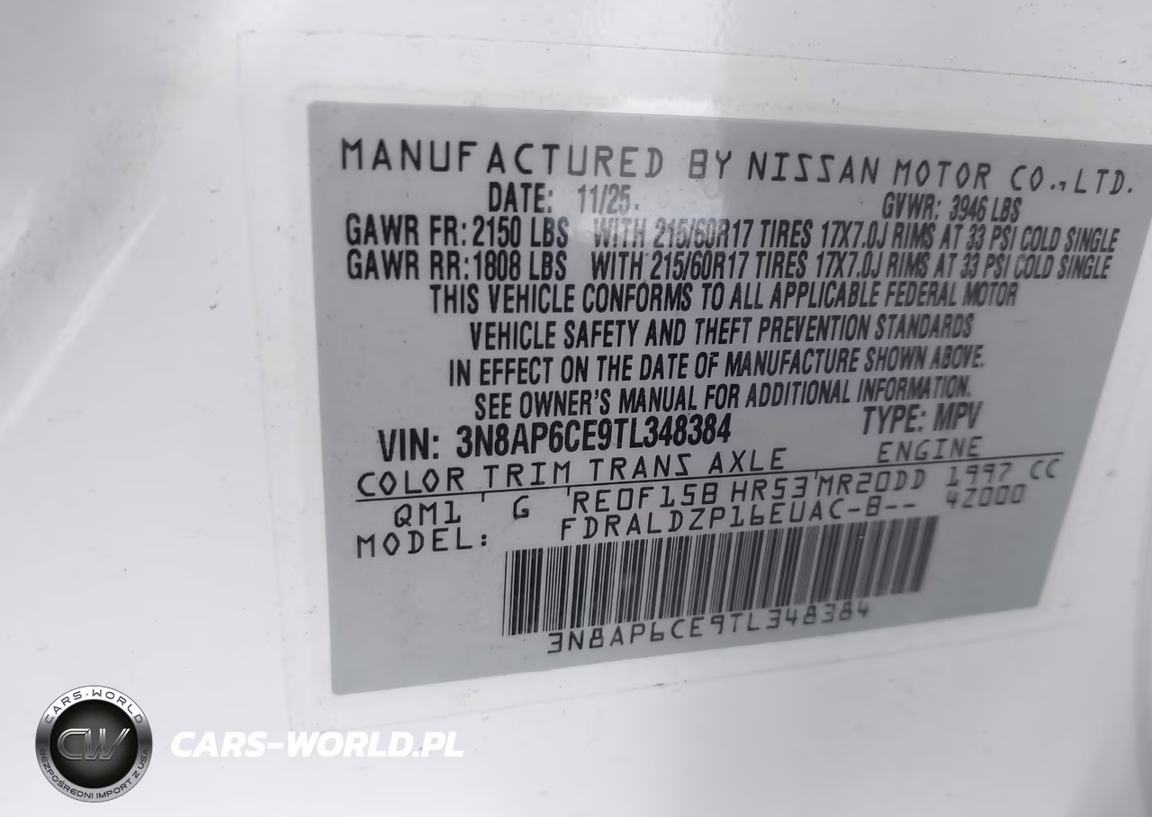 2026 Nissan Kicks Sv VIN:3N8AP6CE9TL348384 - 9