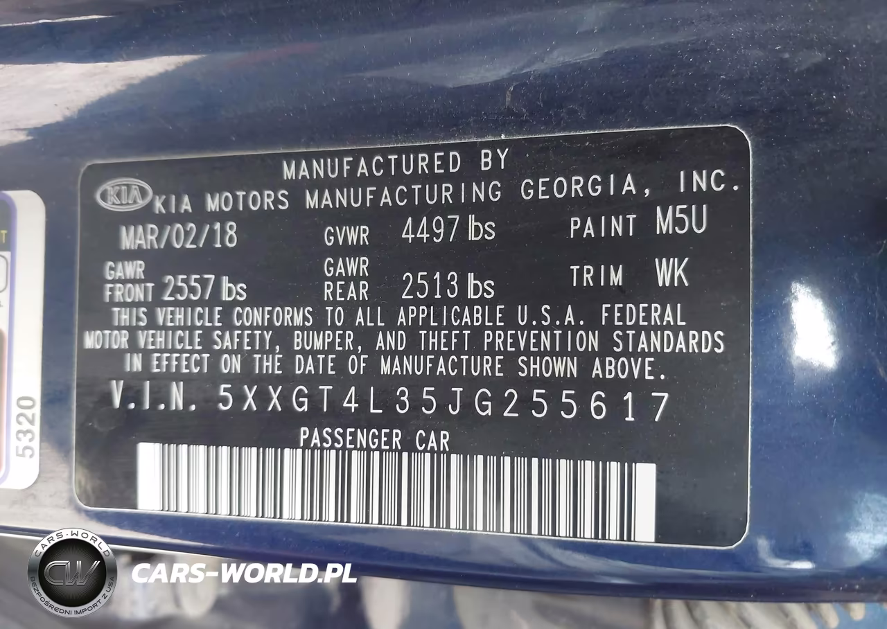 2018 Kia Optima S VIN:5XXGT4L35JG255617 - 9