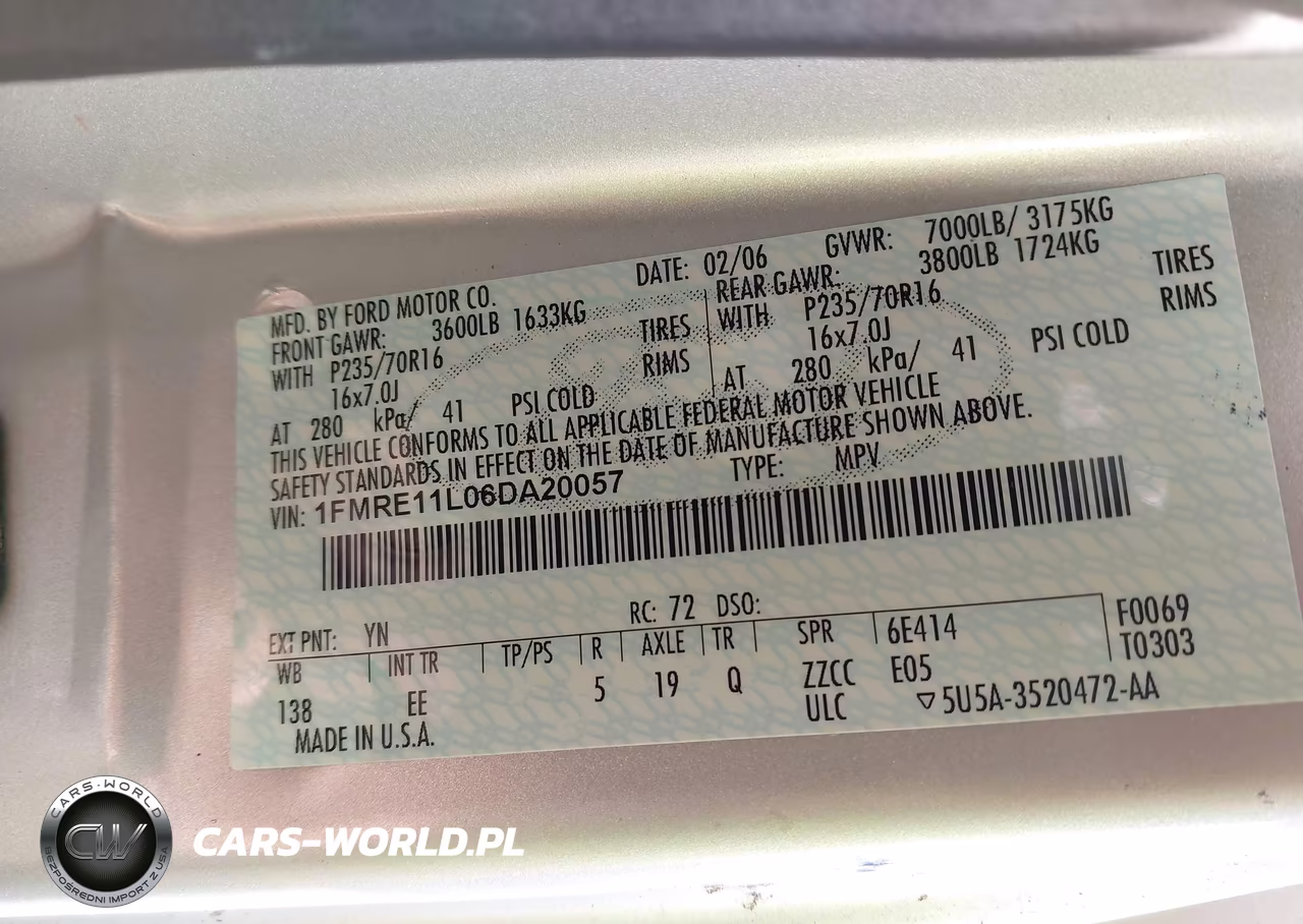 2006 Ford E-150 Xl-Xlt VIN:1FMRE11L06DA20057 - 9