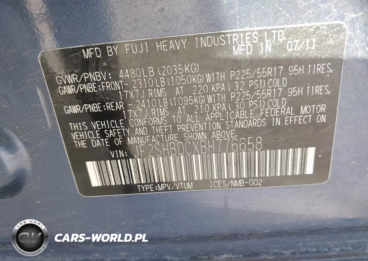 2011 Subaru Forester 2.5X Premium VIN:JF2SHBDCXBH776658 - 9