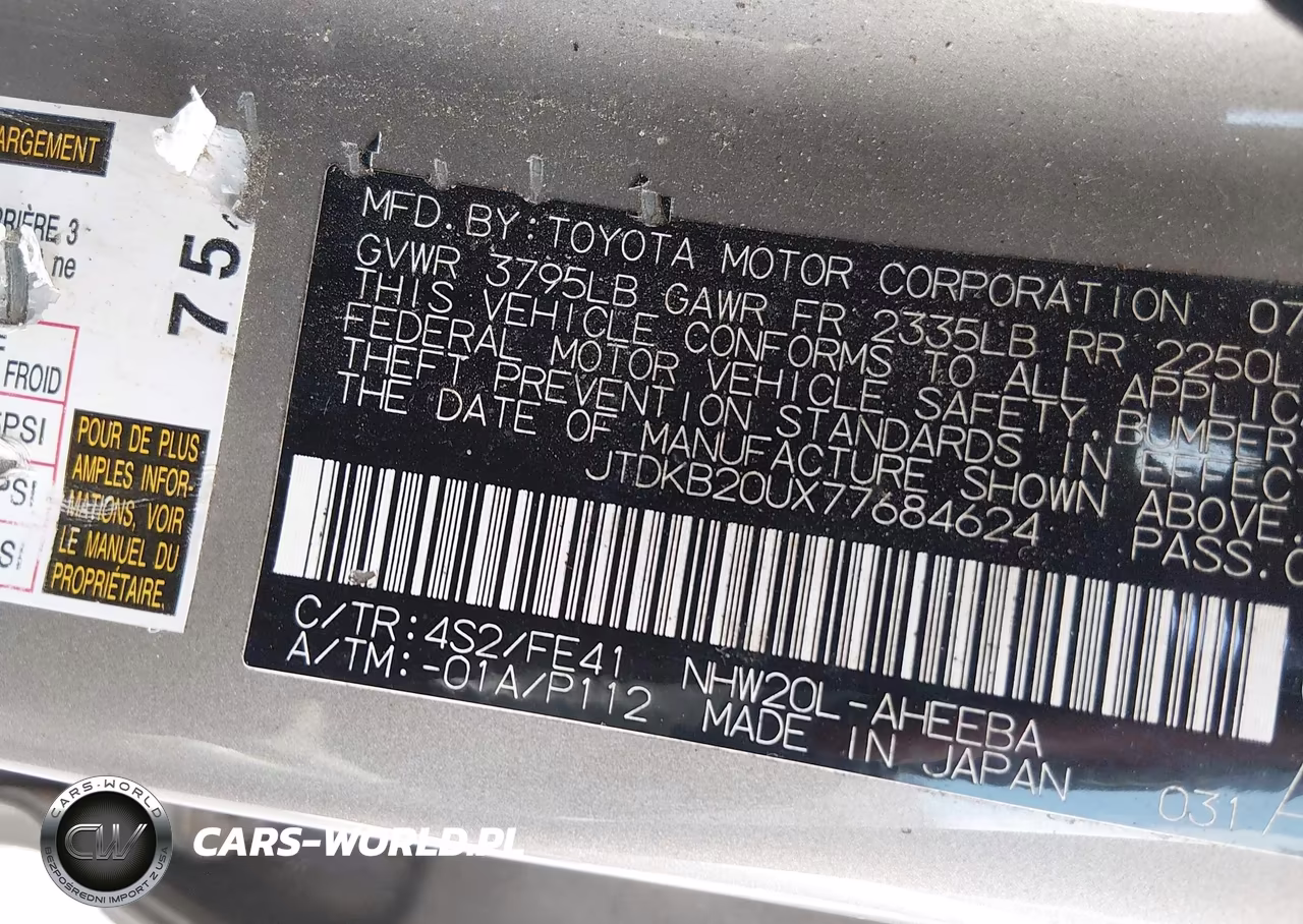2007 Toyota Prius VIN:JTDKB20UX77684624 - 9