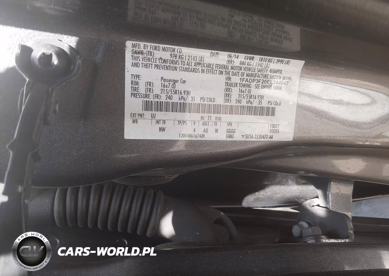 2014 Ford Focus Se VIN:1FADP3F20EL344947 - 9