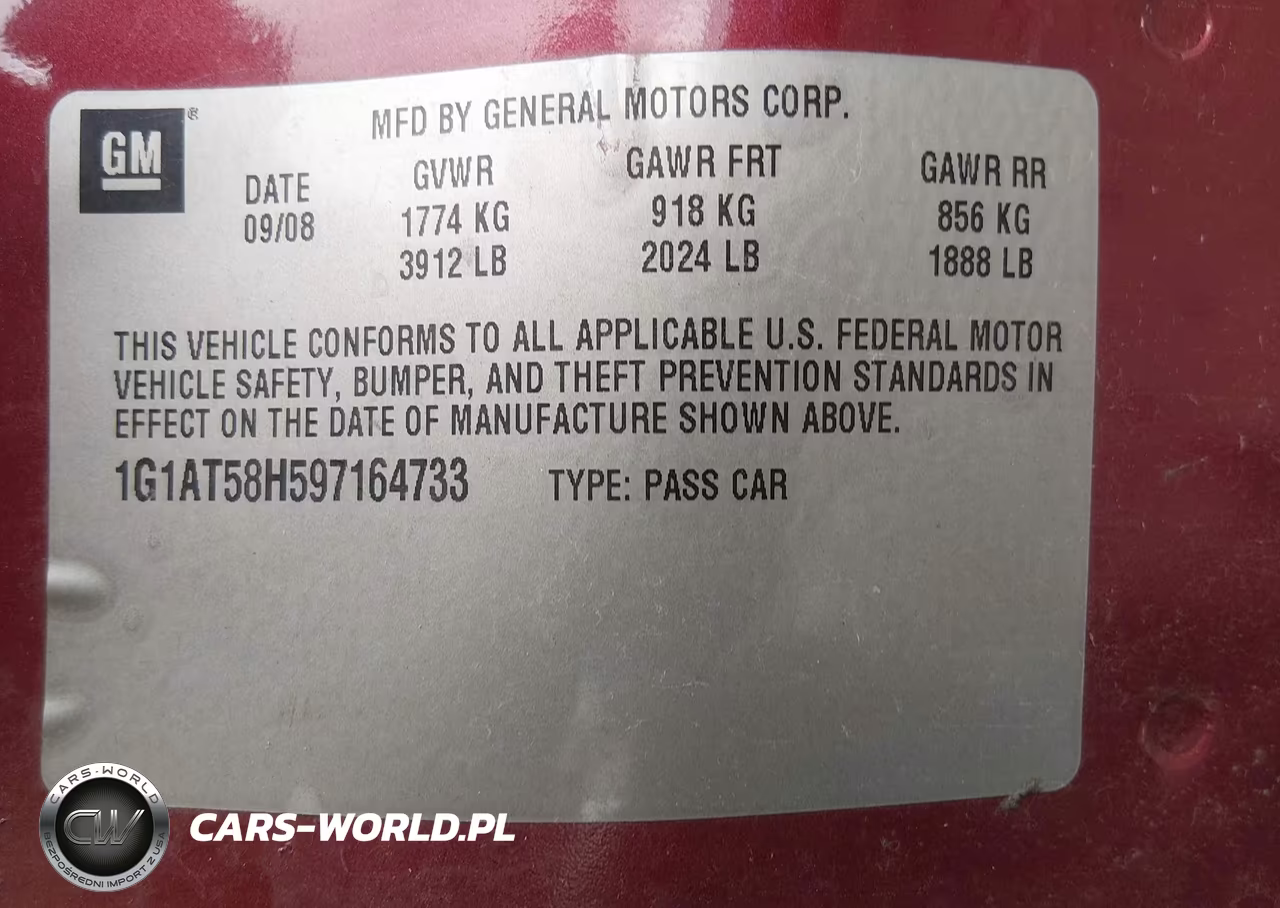 2009 Chevrolet Cobalt Lt VIN:1G1AT58H597164733 - 9