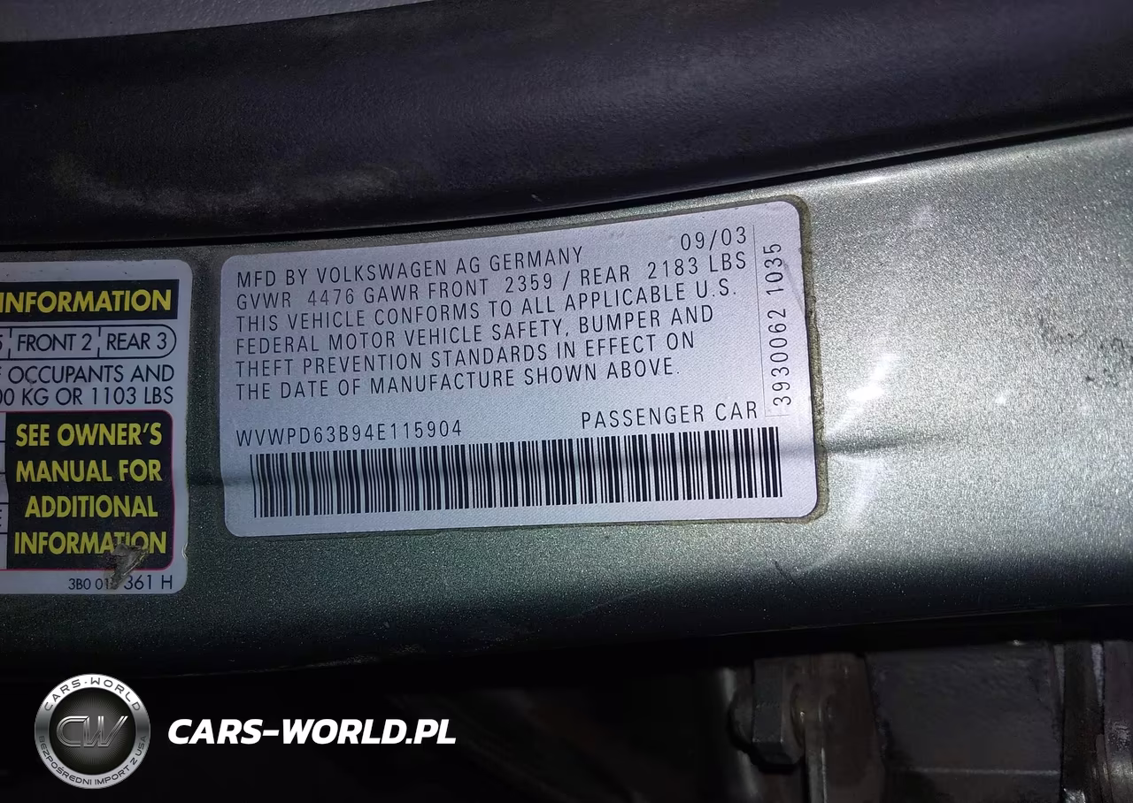 2004 Volkswagen Passat Gls VIN:WVWPD63B94E115904 - 9