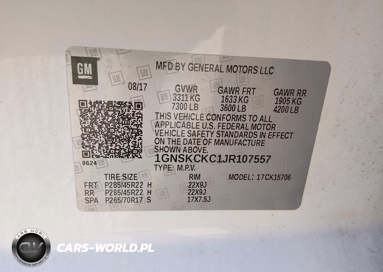 2018 Chevrolet Tahoe Premier VIN:1GNSKCKC1JR107557 - 9