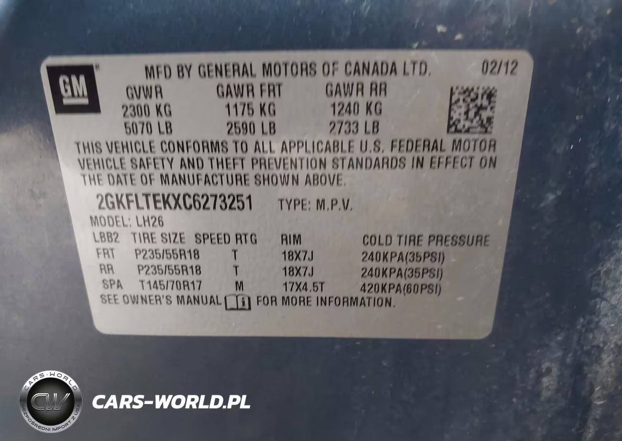 2012 GMC Terrain Sle-2 VIN:2GKFLTEKXC6273251 - 9