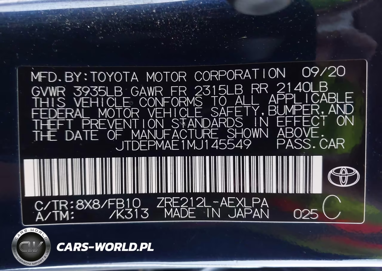 2021 Toyota Corolla Le VIN:JTDEPMAE1MJ145549 - 9