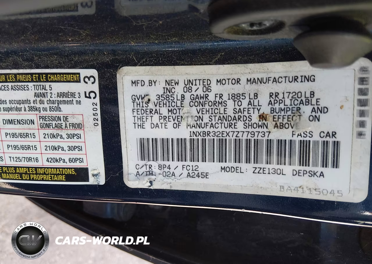 2007 Toyota Corolla S VIN:1NXBR32EX7Z779737 - 9