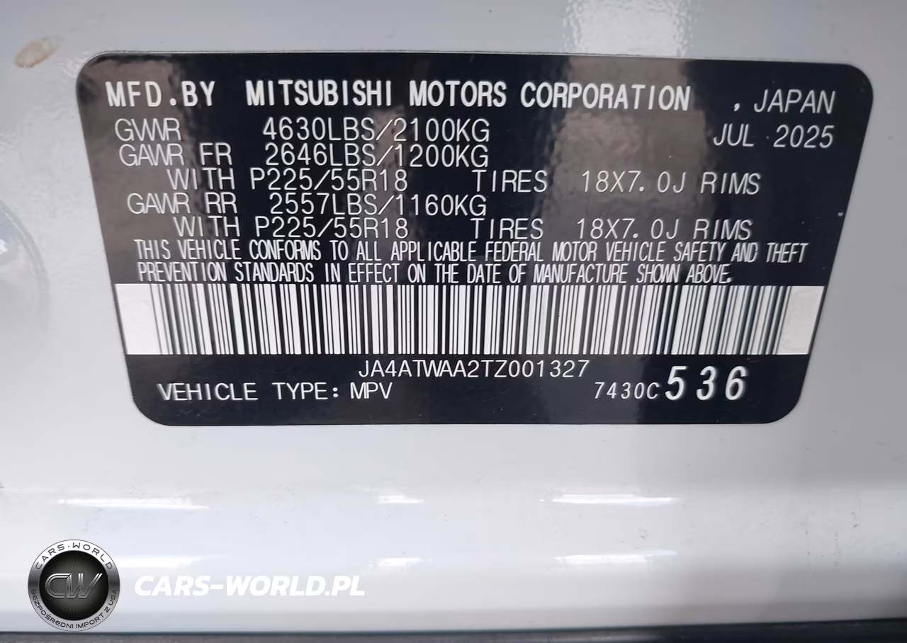 2026 Mitsubishi Eclipse Cross Black Edition S-Awc-Se S-Awc-Sel VIN:JA4ATWAA2TZ001327 - 9