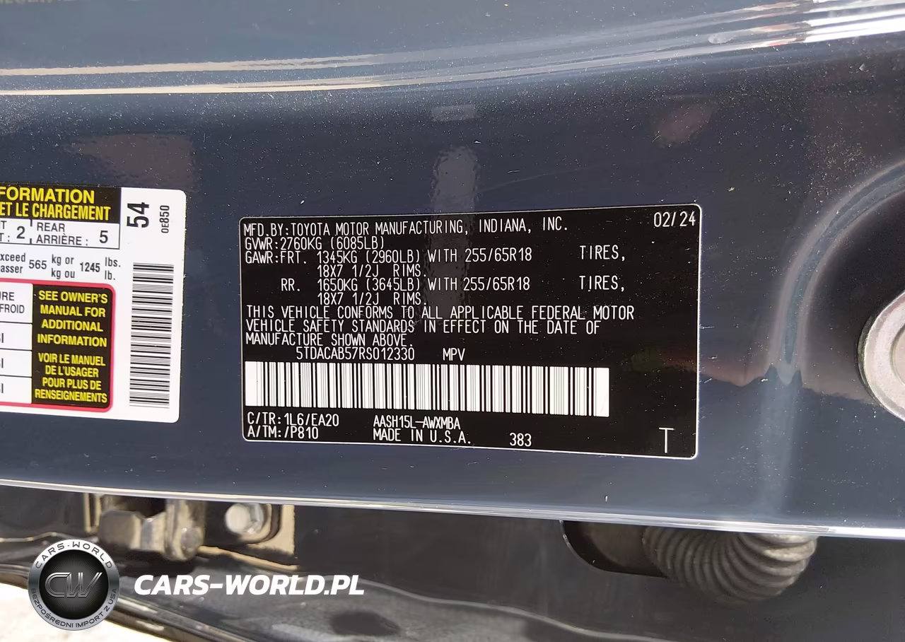 2024 Toyota Grand Highlander Hybrid Xle VIN:5TDACAB57RS012330 - 9