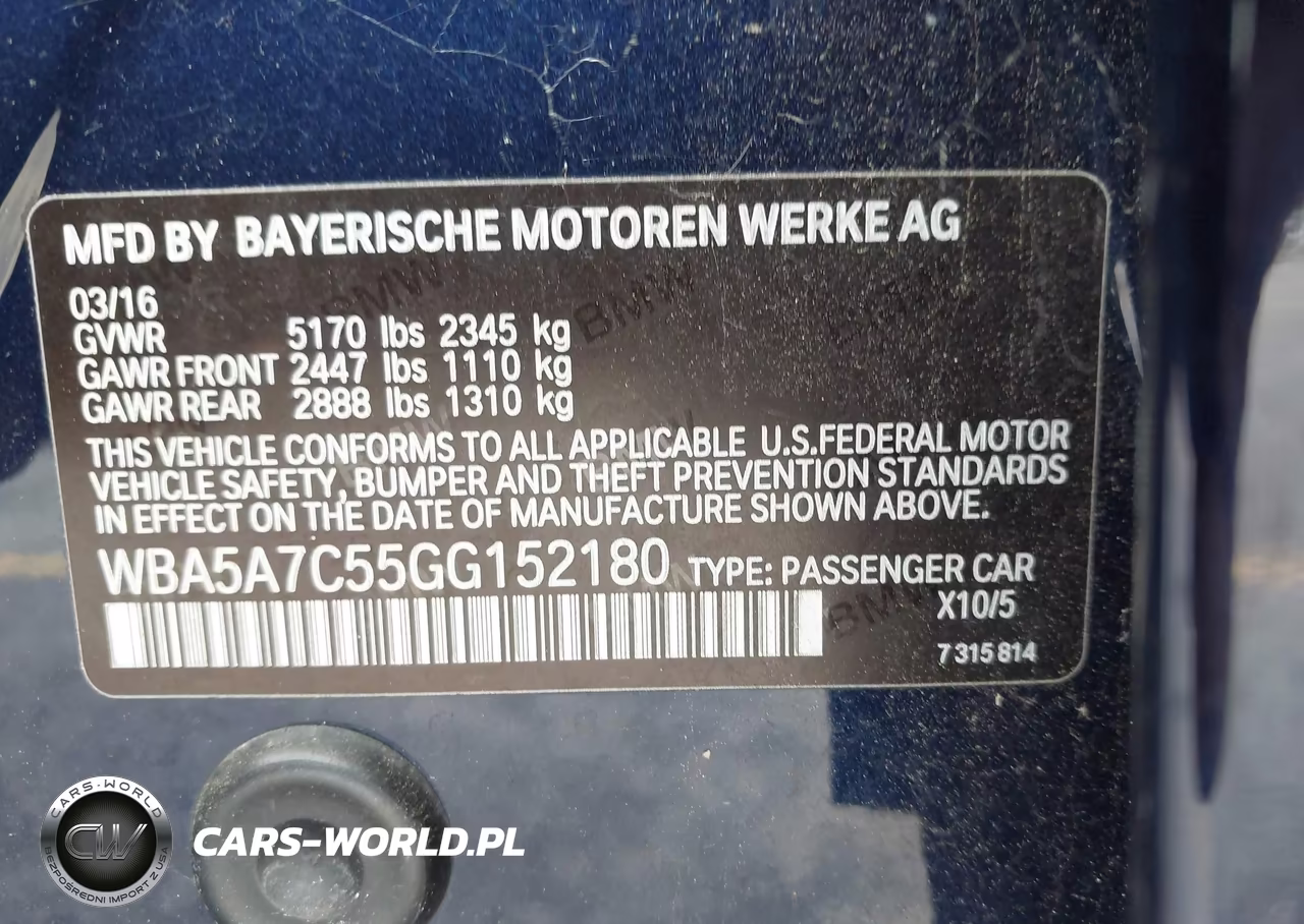 2016 BMW 528I xDrive VIN:WBA5A7C55GG152180 - 9