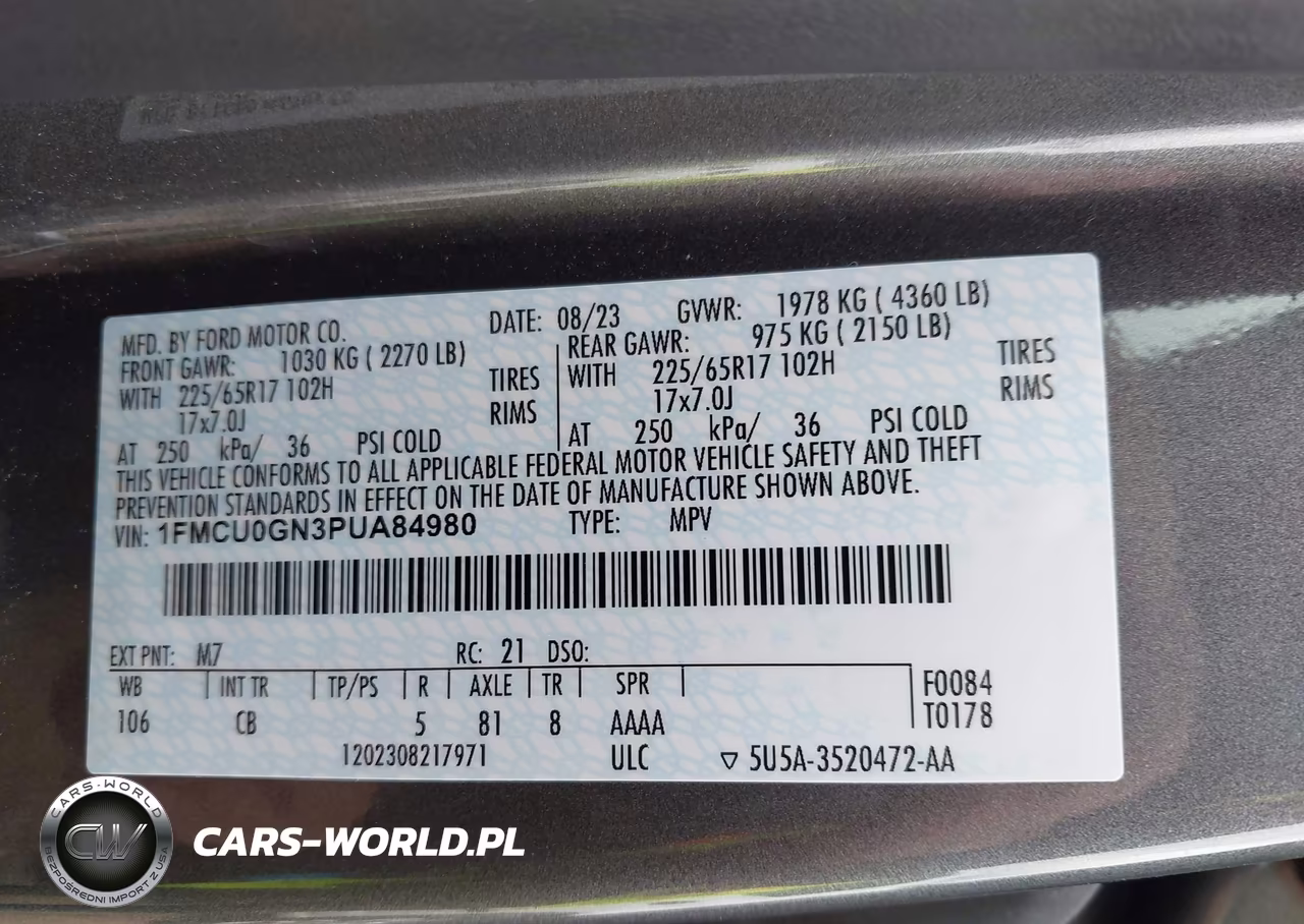 2023 Ford Escape Active VIN:1FMCU0GN3PUA84980 - 9