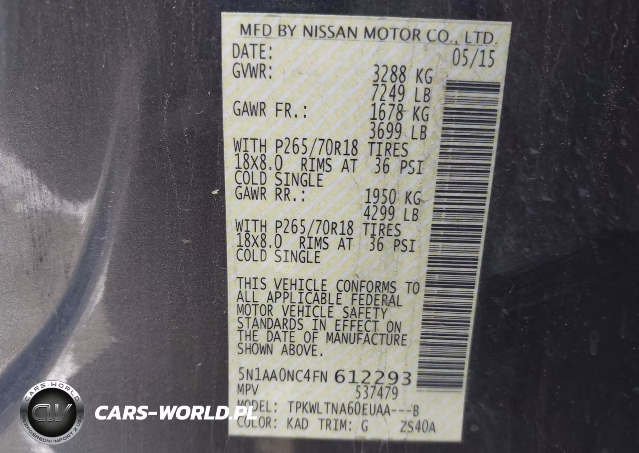 2015 Nissan Armada Platinum-Sl-Sv VIN:5N1AA0NC4FN612293 - 9