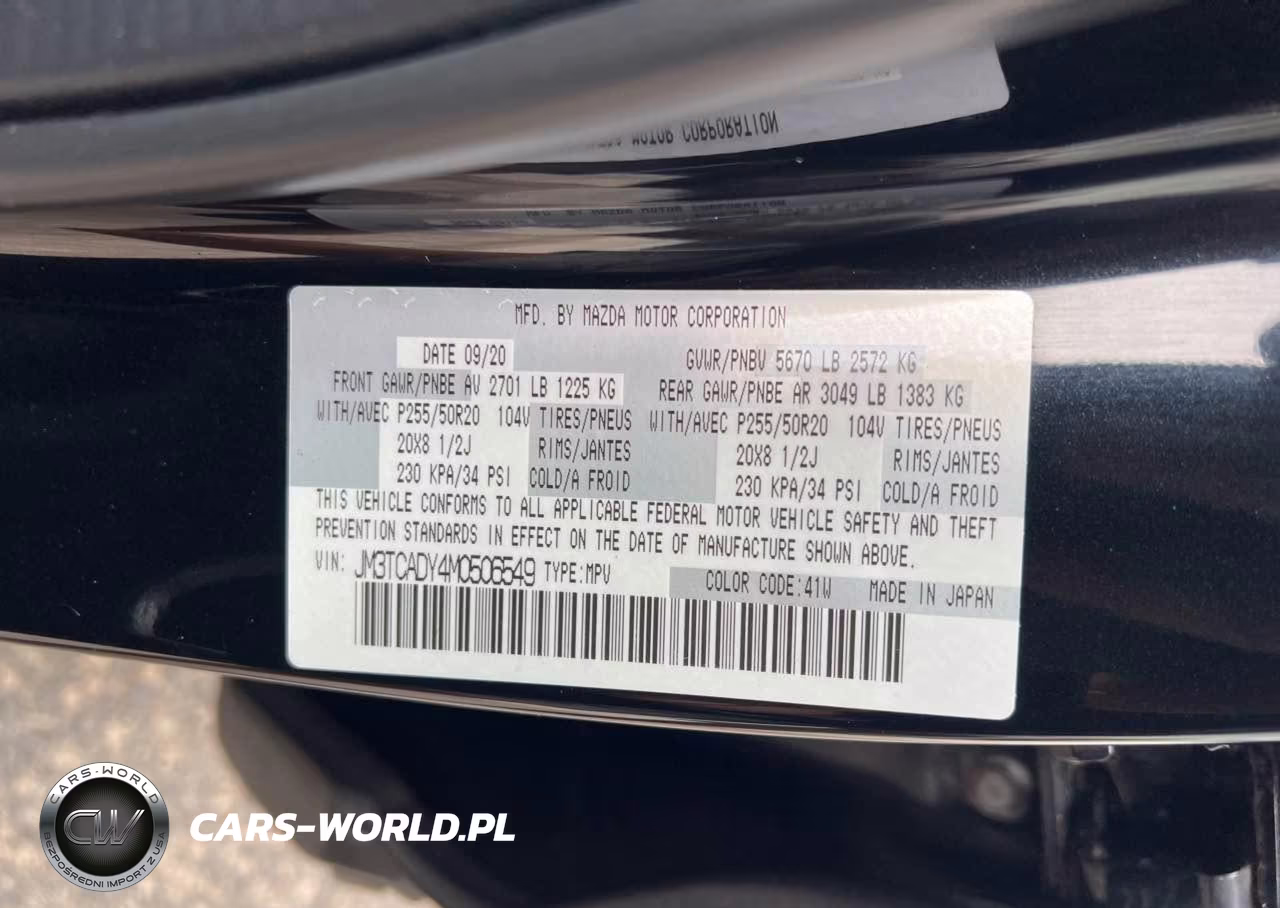 2021 Mazda Cx-9 Grand Touring VIN:JM3TCADY4M0506549 - 9