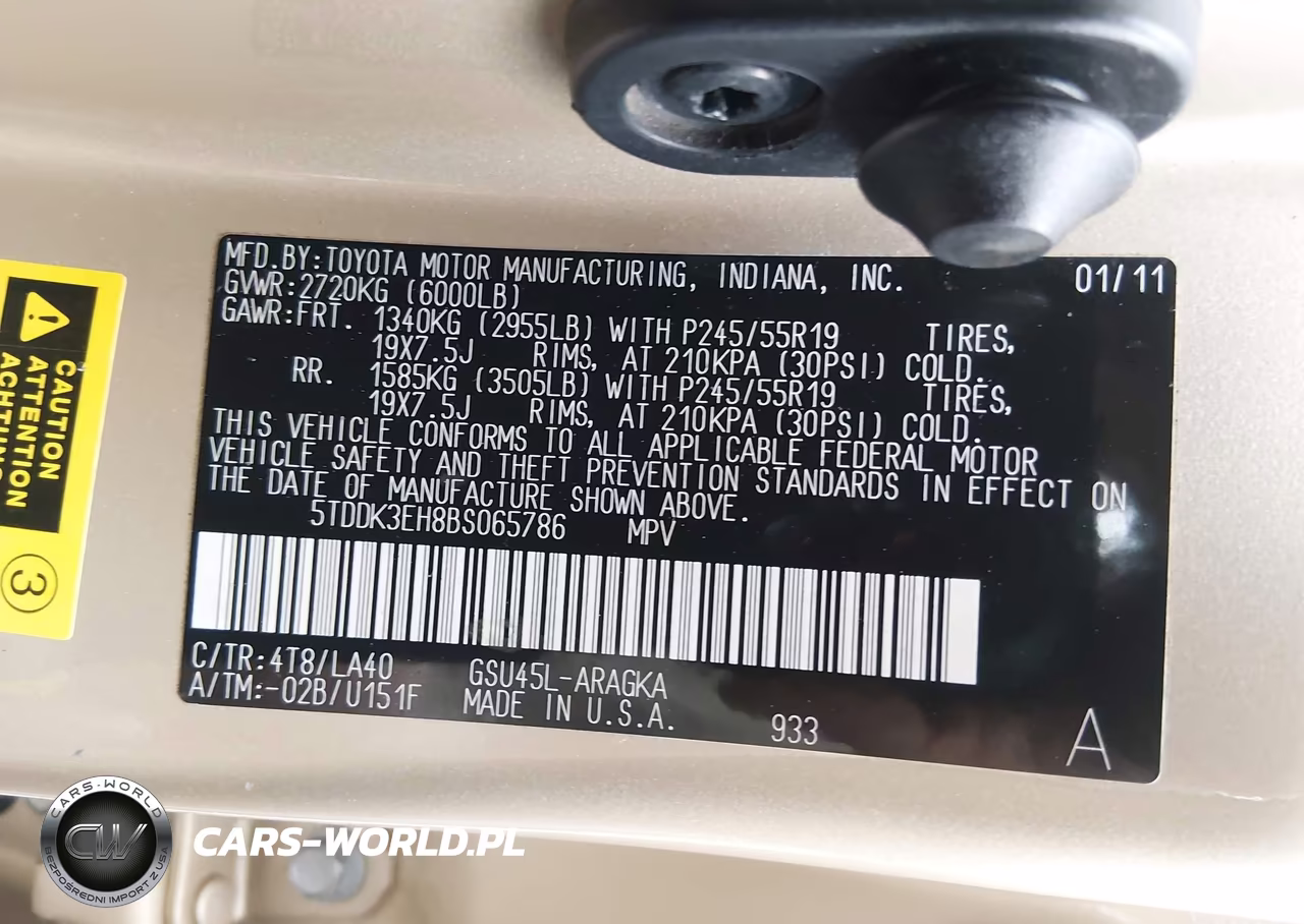 2011 Toyota Highlander Limited V6 VIN:5TDDK3EH8BS065786 - 9