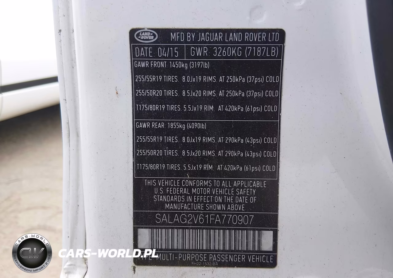 2015 Land Rover Lr4 VIN:SALAG2V61FA770907 - 9