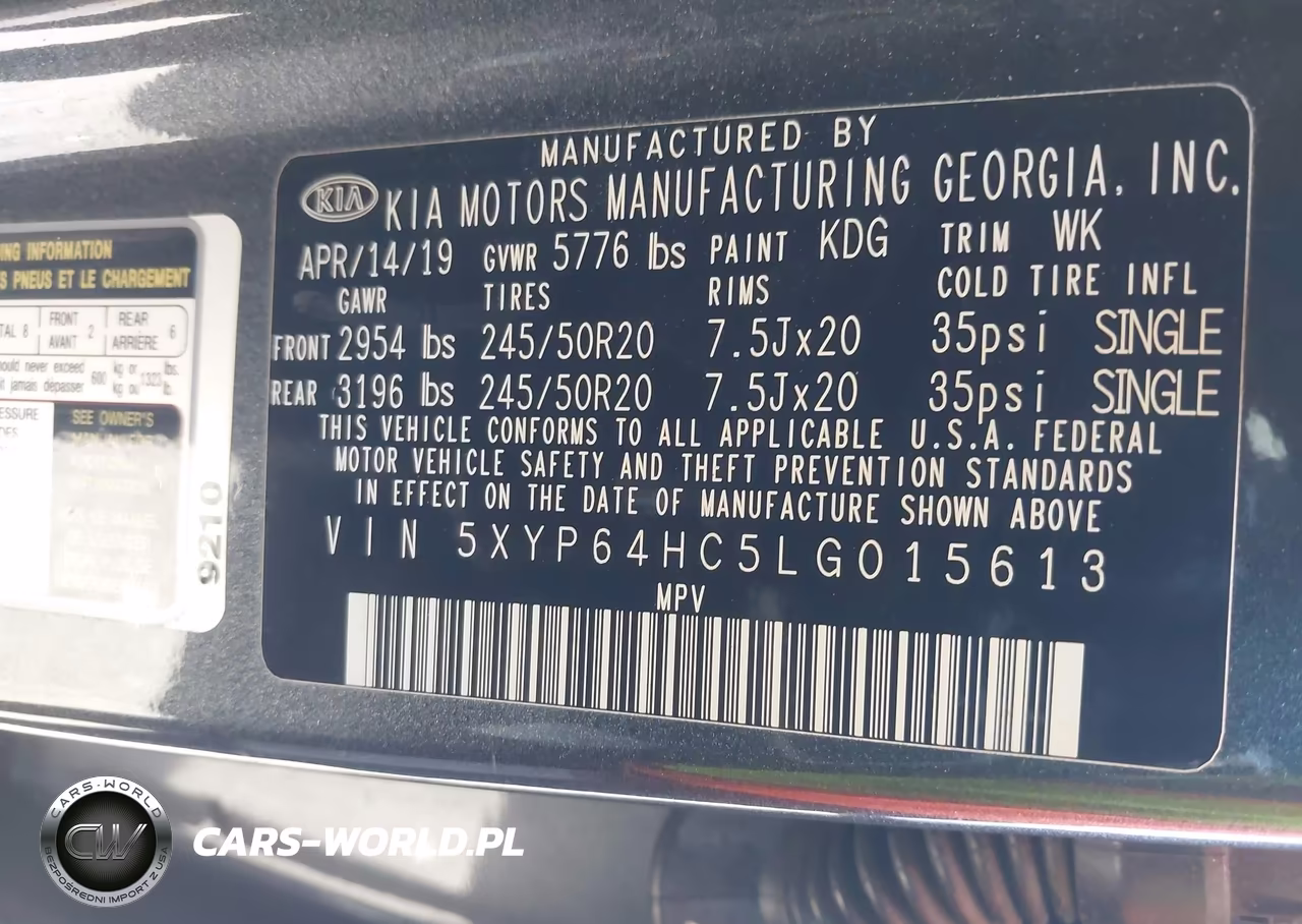 2020 Kia Telluride S VIN:5XYP64HC5LG015613 - 9