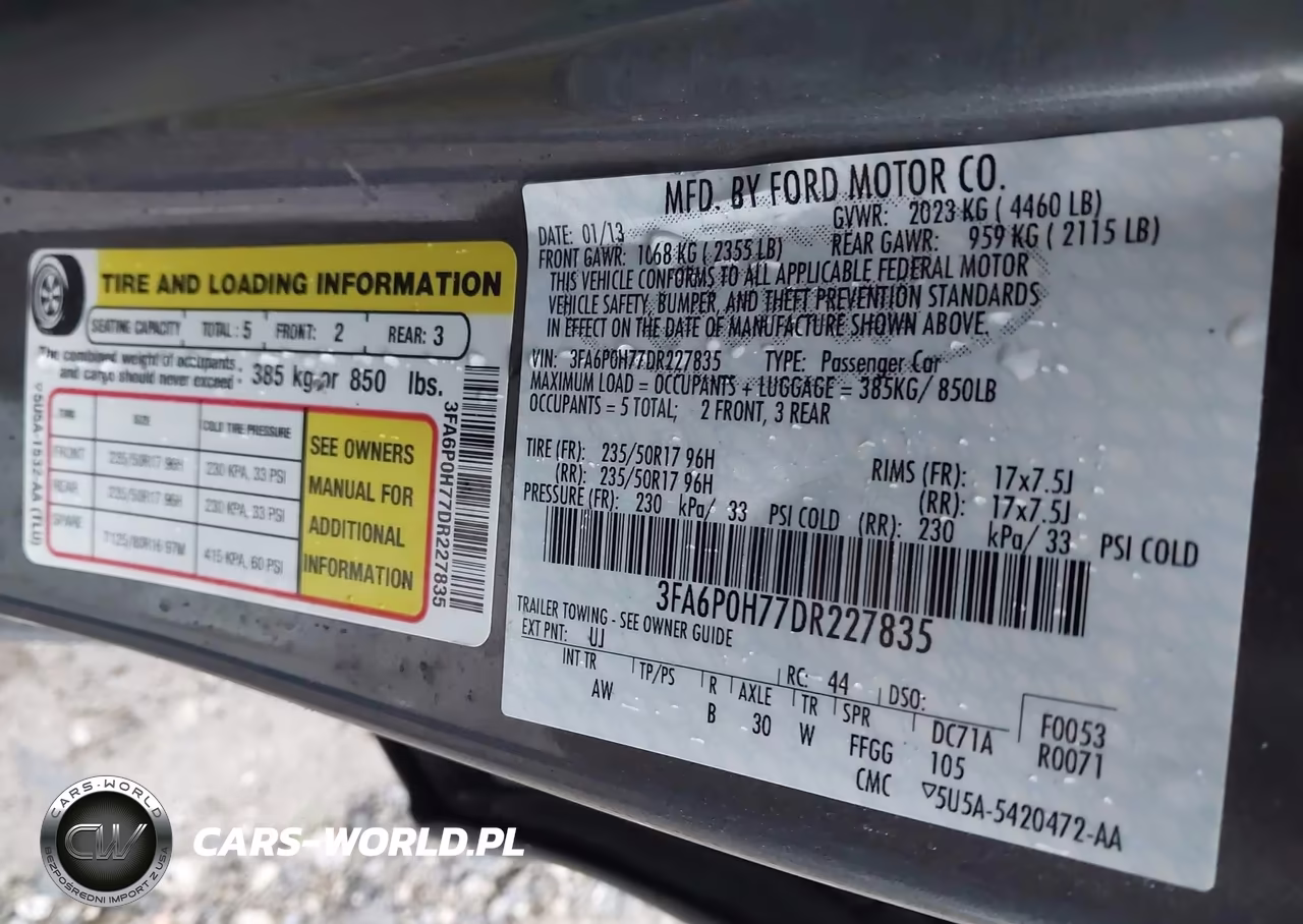 2013 Ford Fusion Se VIN:3FA6P0H77DR227835 - 9