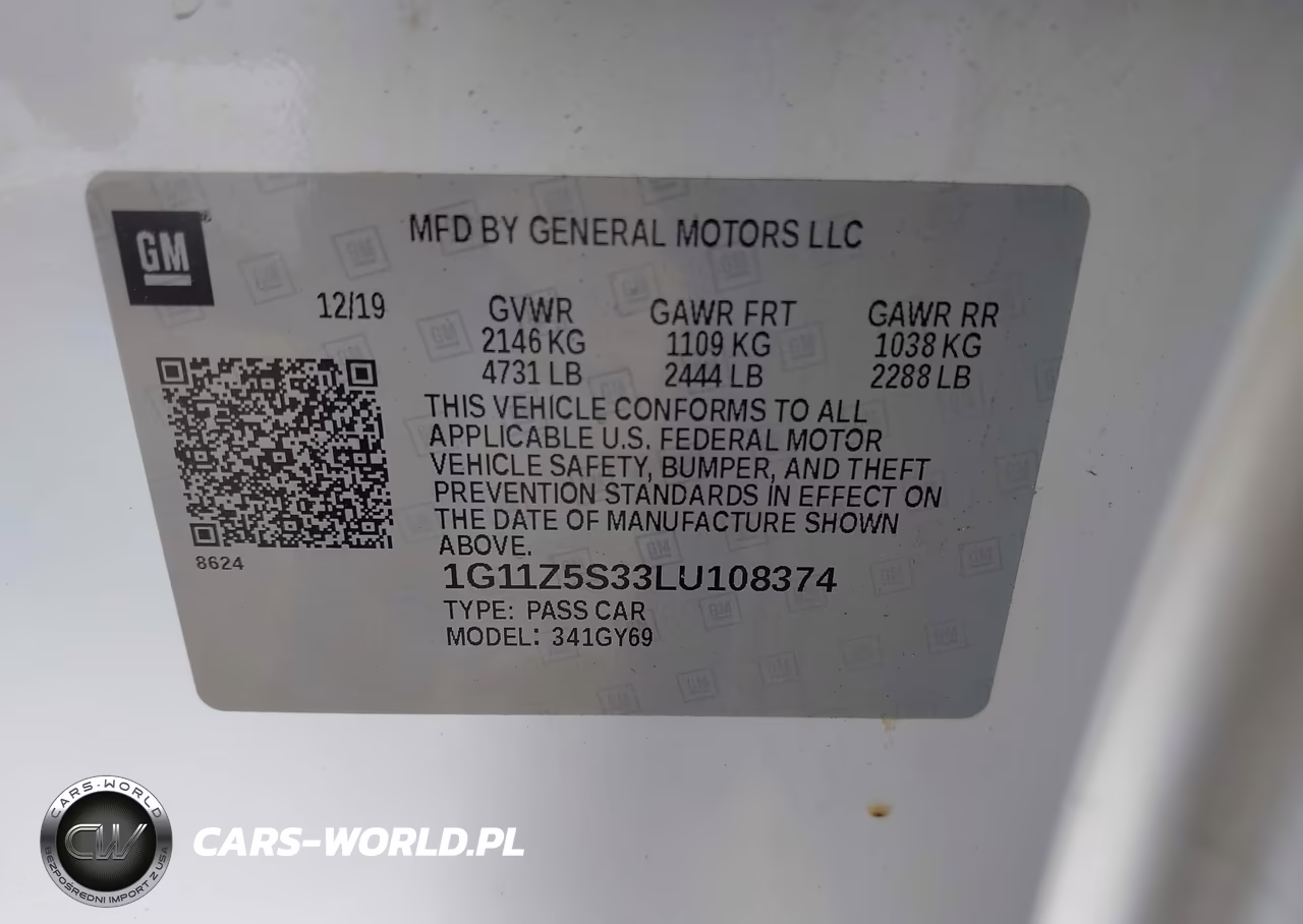 2020 Chevrolet Impala Fwd Lt VIN:1G11Z5S33LU108374 - 9