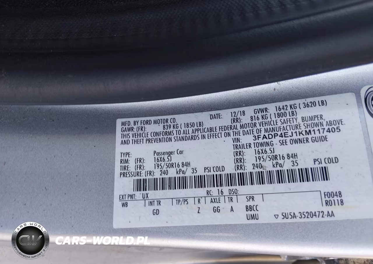 2019 Ford Fiesta Se VIN:3FADP4EJ1KM117405 - 9