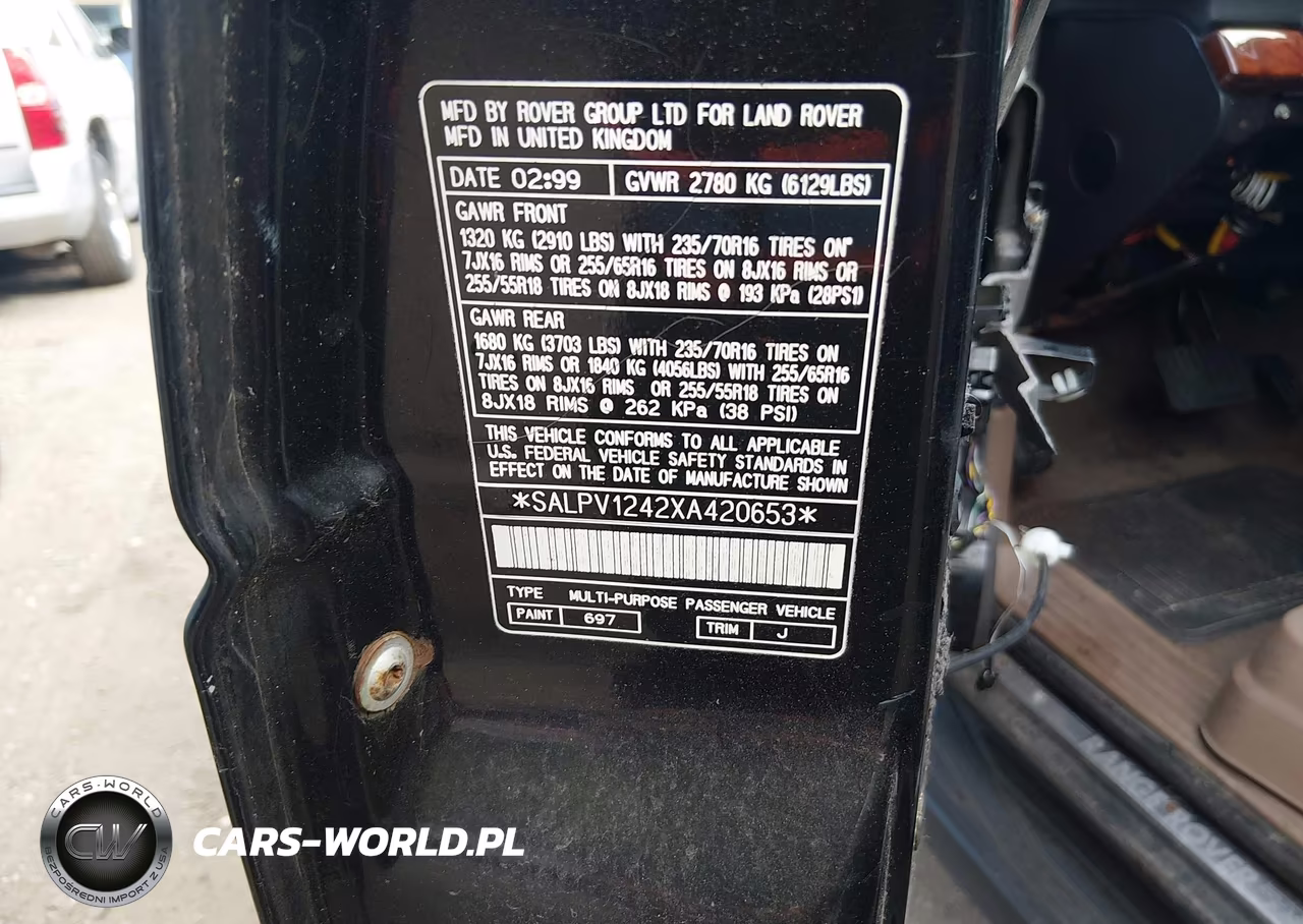 1999 Land Rover Range Rover 4.0 Se VIN:SALPV1242XA420653 - 9