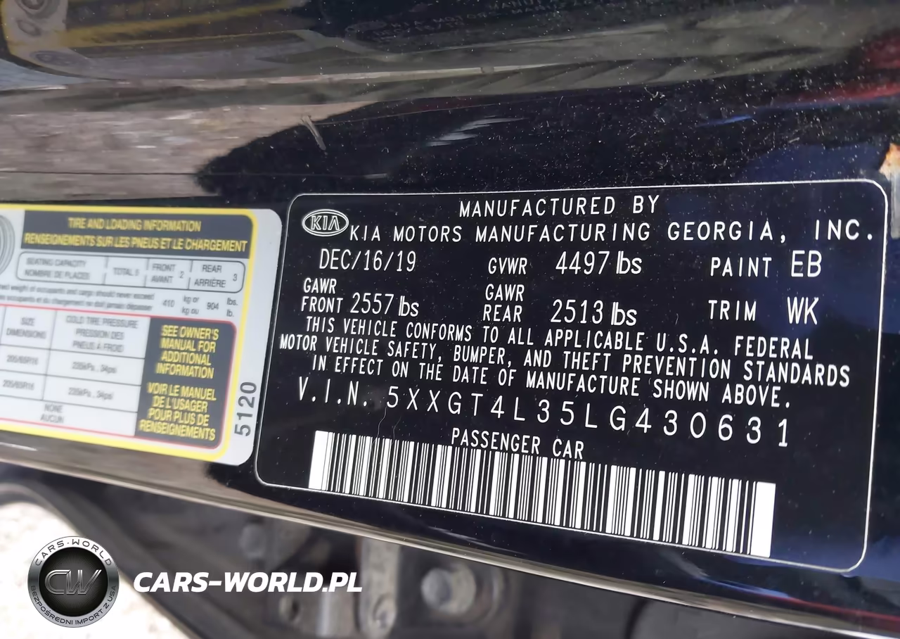 2020 Kia Optima Lx VIN:5XXGT4L35LG430631 - 9