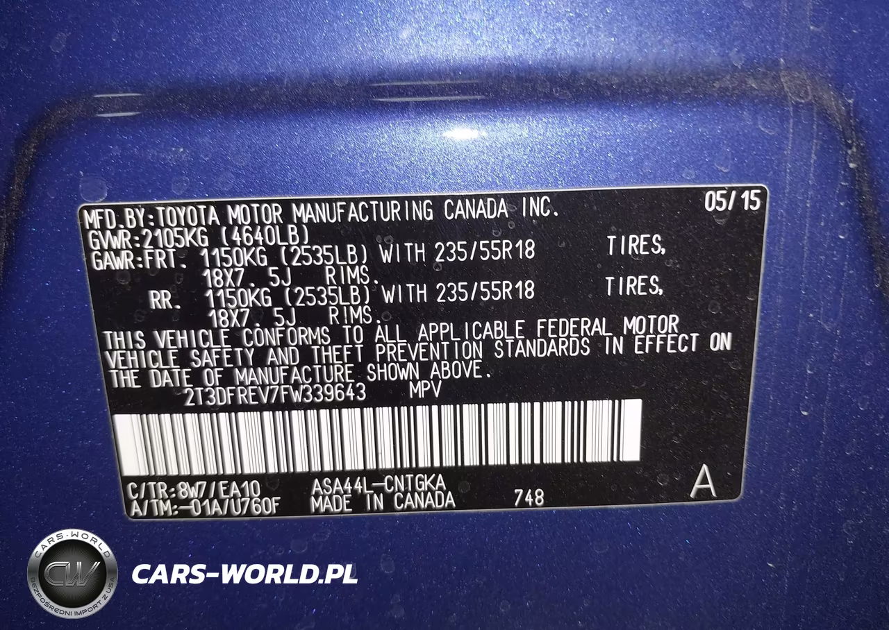 2015 Toyota Rav4 Limited VIN:2T3DFREV7FW339643 - 9
