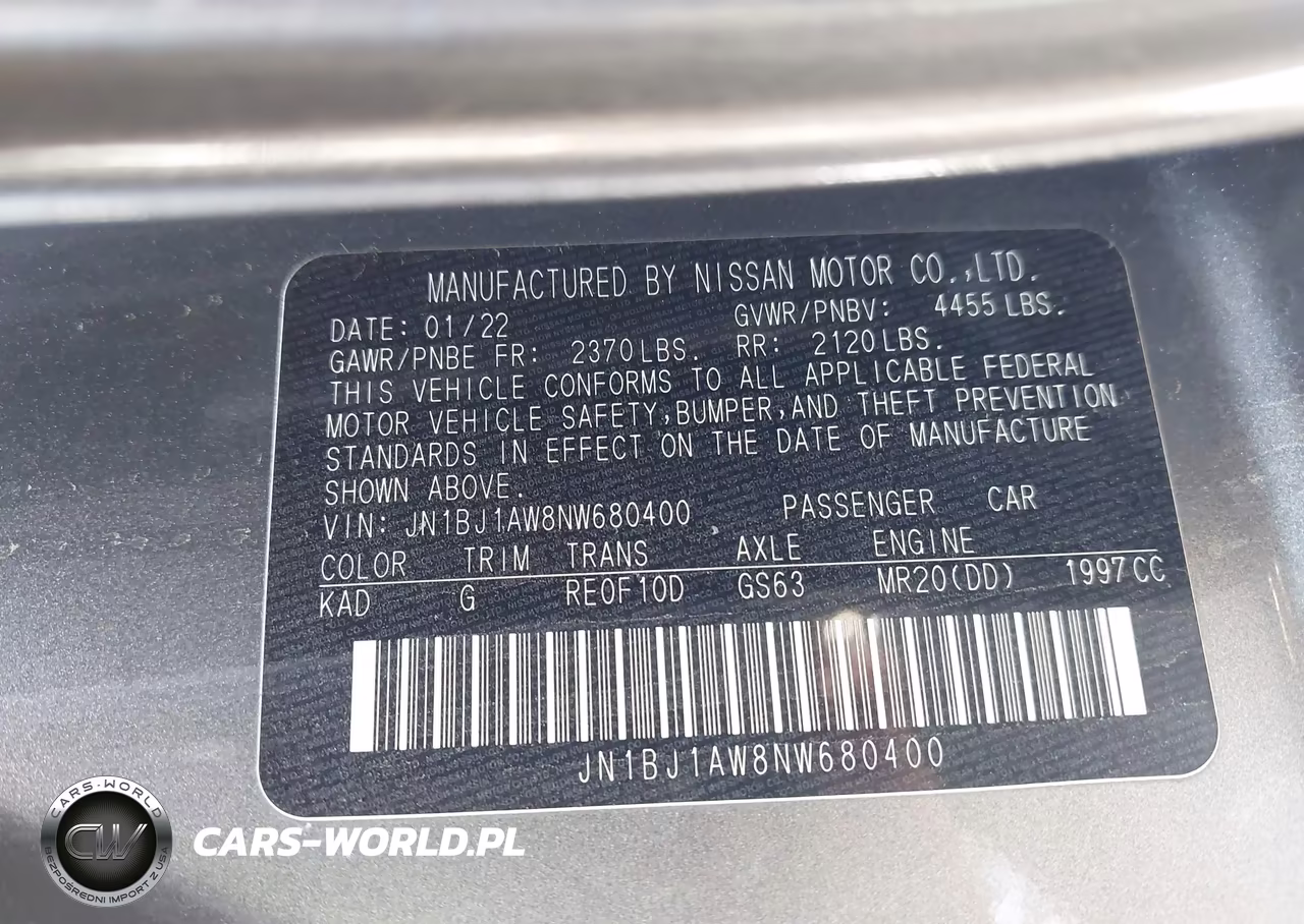 2022 Nissan Rogue Sport S Awd Xtronic Cvt VIN:JN1BJ1AW8NW680400 - 9