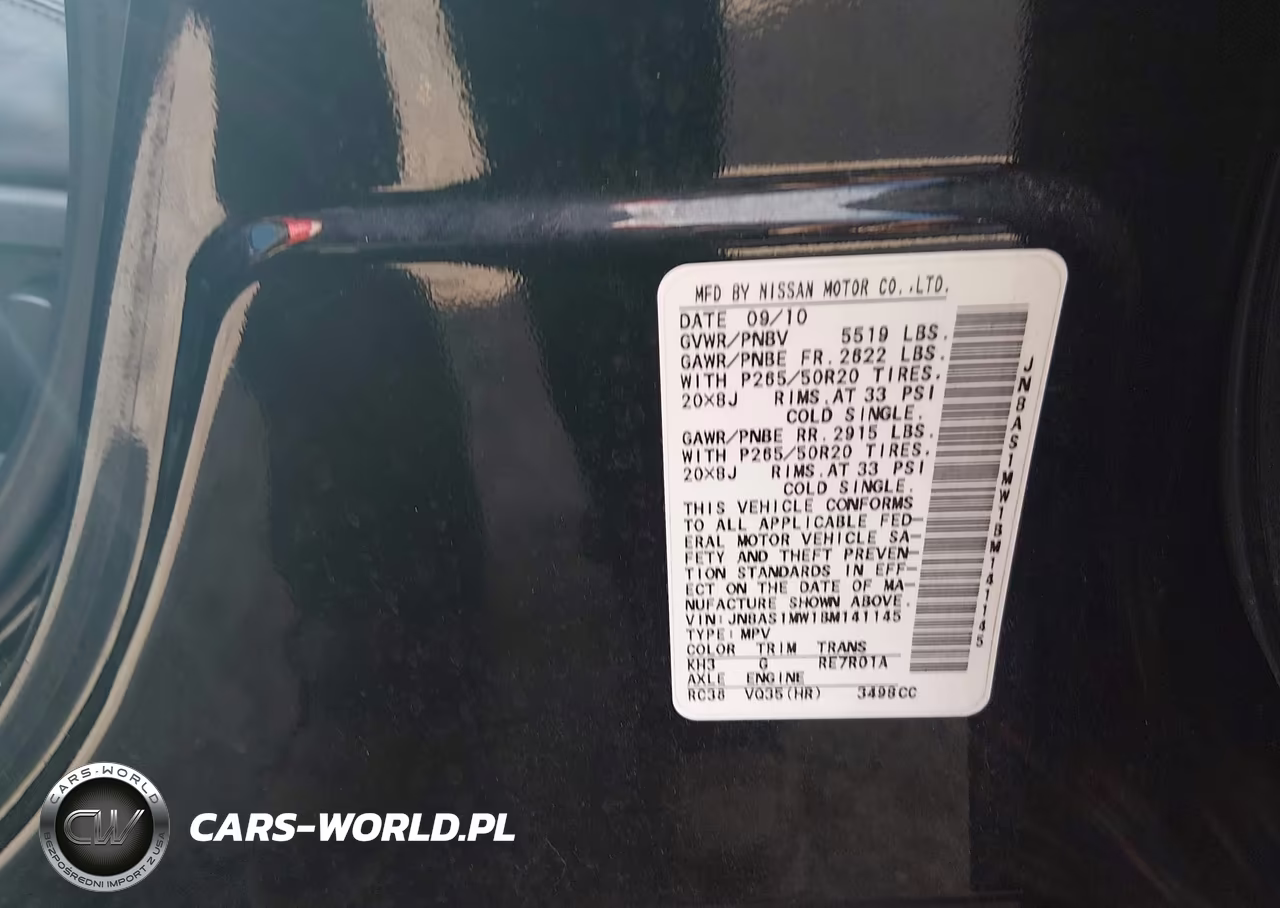 2011 Infiniti Fx35 VIN:JN8AS1MW1BM141145 - 9