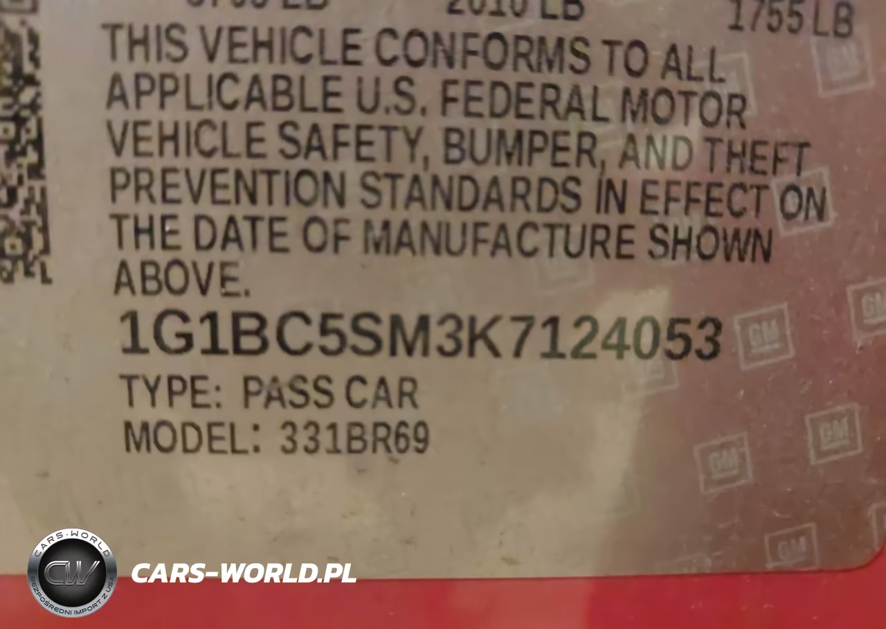 2019 Chevrolet Cruze Ls VIN:1G1BC5SM3K7124053 - 9