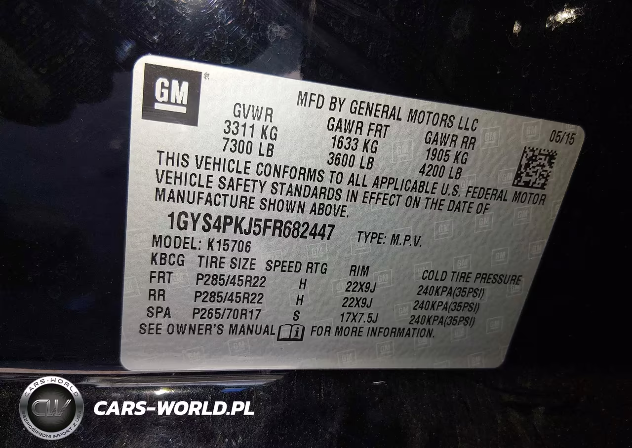 2015 Cadillac Escalade Platinum VIN:1GYS4PKJ5FR682447 - 9