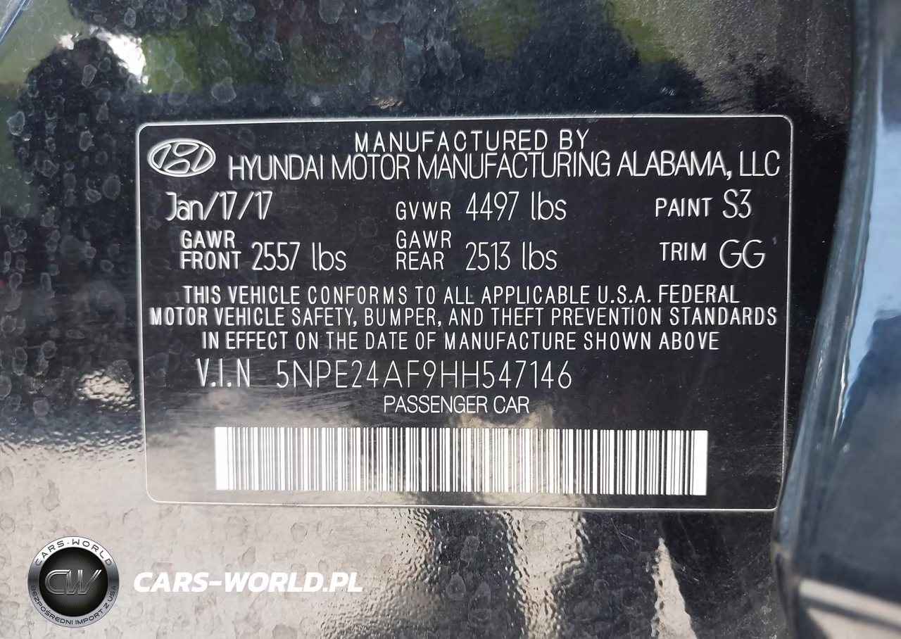 2017 Hyundai Sonata Se VIN:5NPE24AF9HH547146 - 12