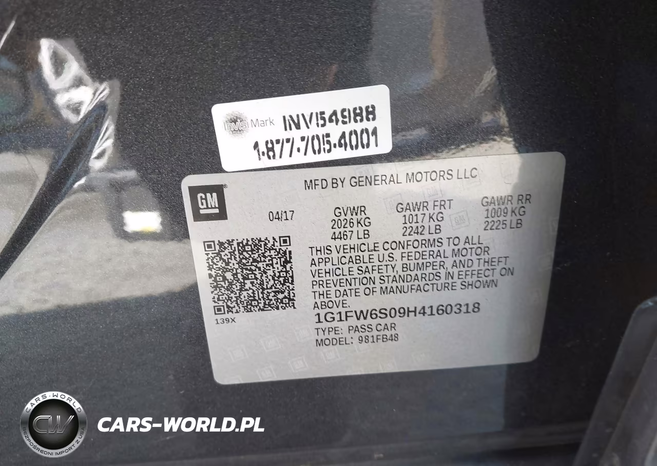 2017 Chevrolet Bolt Ev Lt VIN:1G1FW6S09H4160318 - 9