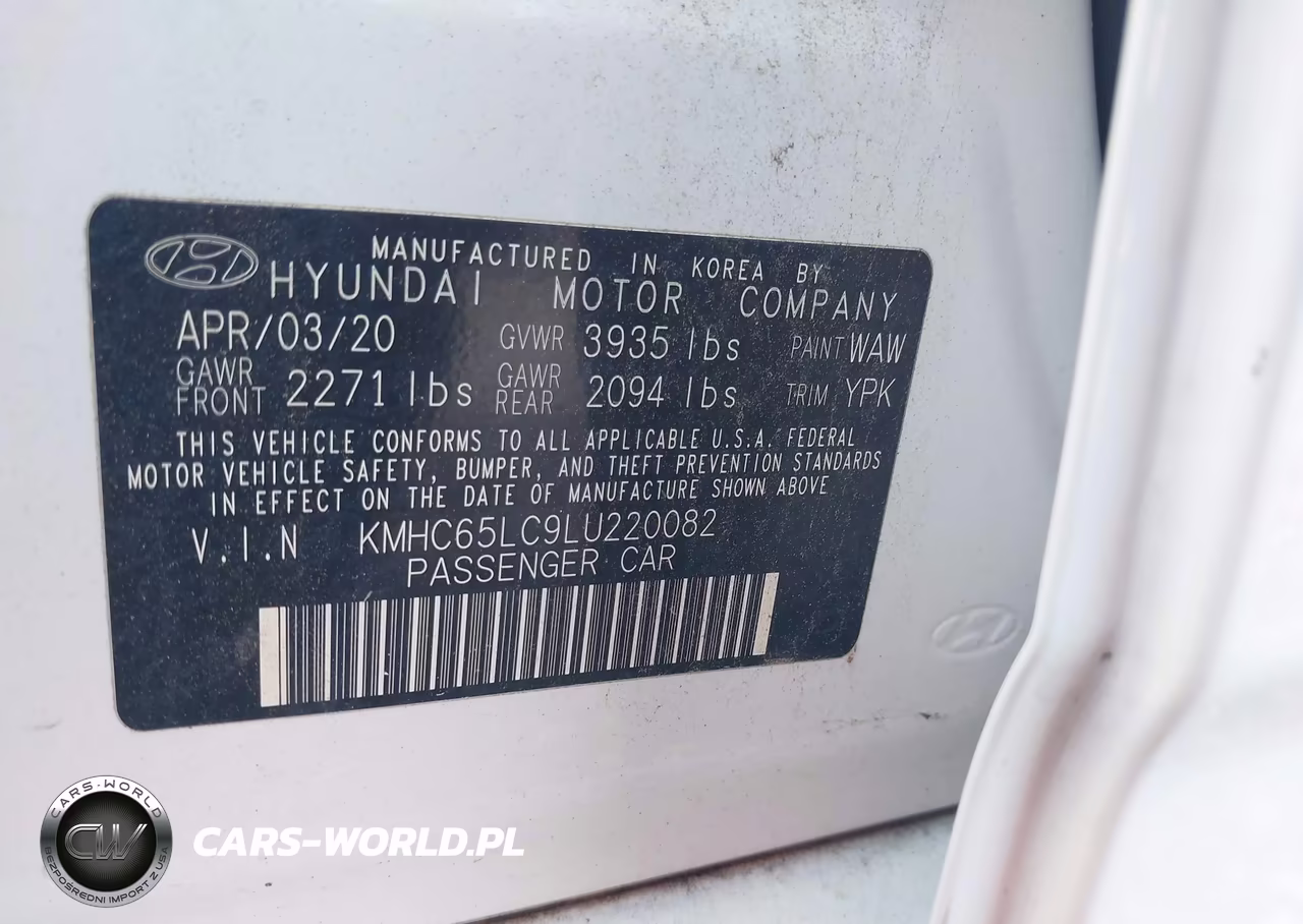 2020 Hyundai Ioniq Hybrid Blue VIN:KMHC65LC9LU220082 - 9
