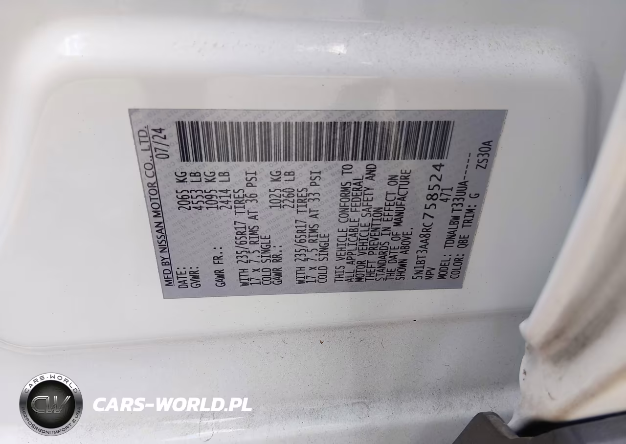 2024 Nissan Rogue S Fwd VIN:5N1BT3AA8RC758524 - 9