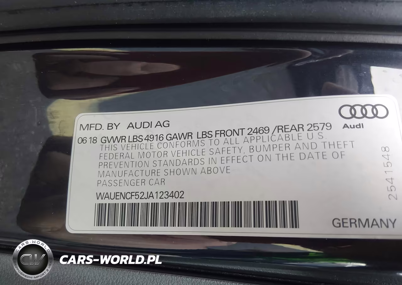 2018 Audi A5 2.0T Premium VIN:WAUENCF52JA123402 - 9