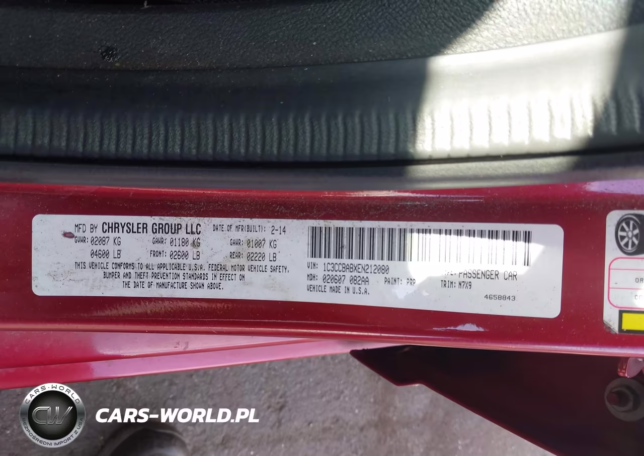 2014 Chrysler 200 Lx VIN:1C3CCBABXEN212080 - 9