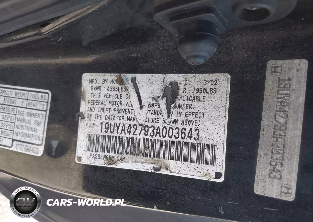 2003 Acura Cl 3.2 Type S VIN:19UYA42793A003643 - 9