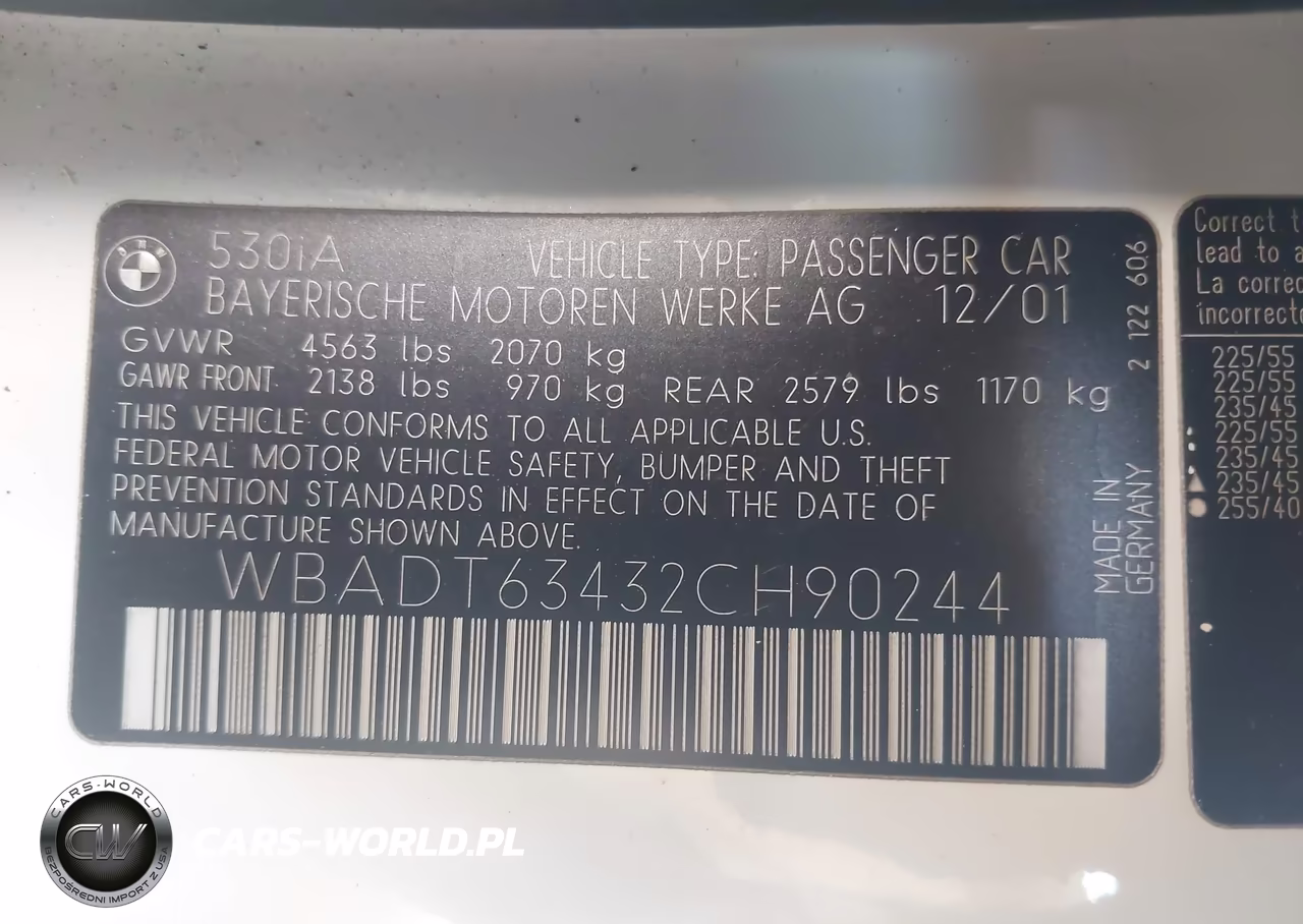 2002 BMW 530Ia VIN:WBADT63432CH90244 - 9